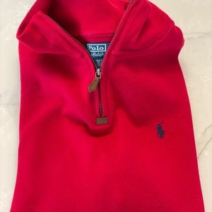 Mens XL Polo Ralph Lauren 1/4 zip sweater - Red